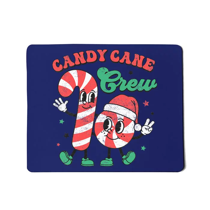 Groovy Candy Cane Crew Christmas Love Candy Mousepad