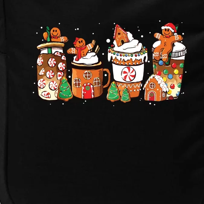 Gingerbread Cookie Christmas Coffee Cups Latte Drink Outfit Impact Tech Backpack