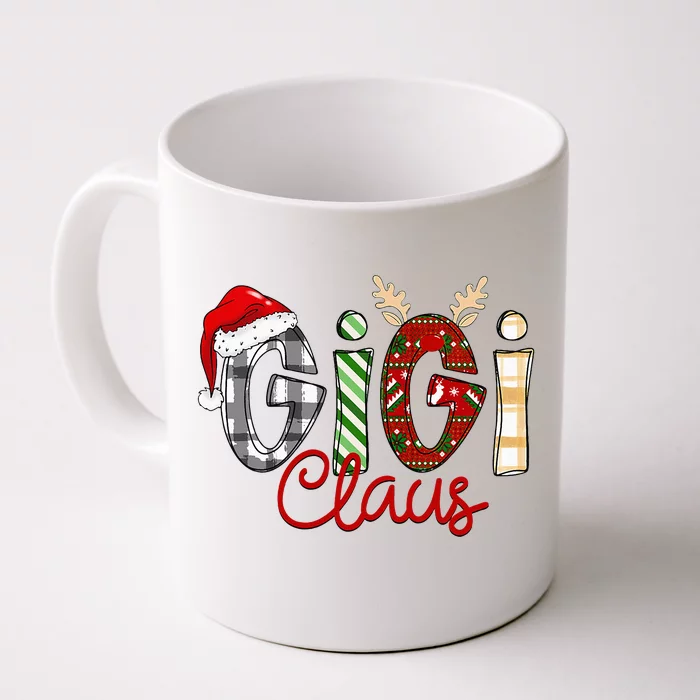 Gigi Clause Christmas Family Matching Xmas Pajamas Reindeer Front & Back Coffee Mug