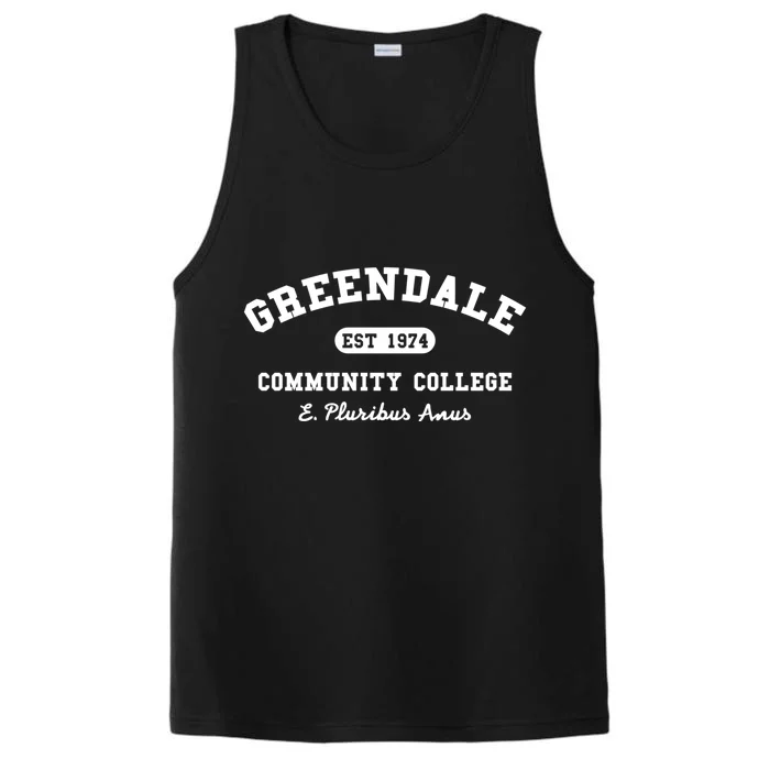 Greendale Community College E Pluribus Anus Performance Tank