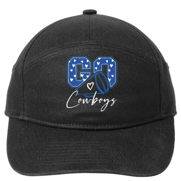 Go Cheer Cowboys Design Gift 7-Panel Snapback Hat