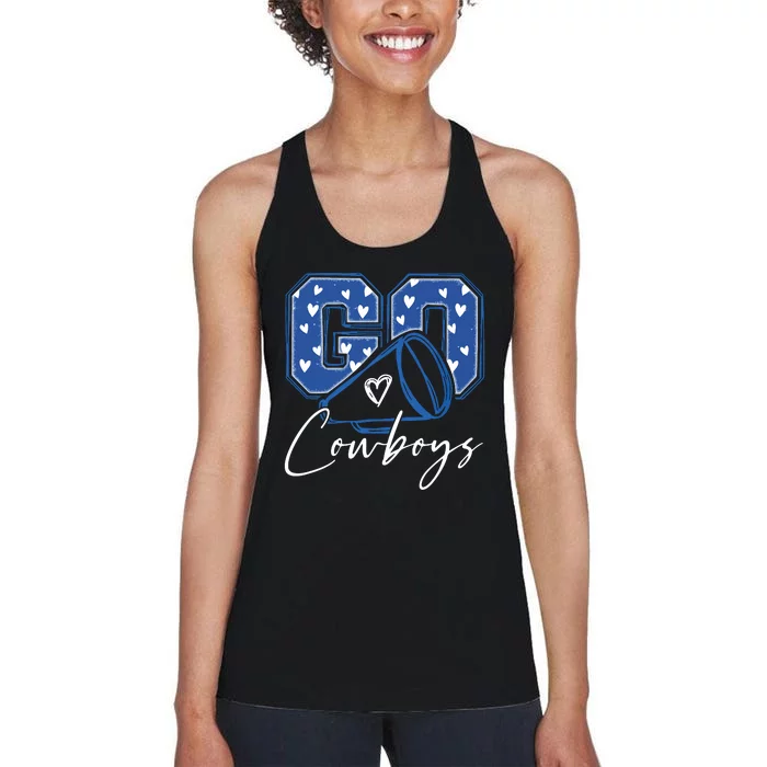 Go Cheer Cowboys Design Gift Women's Racerback Tank