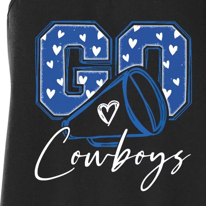 Go Cheer Cowboys Design Gift Women's Racerback Tank