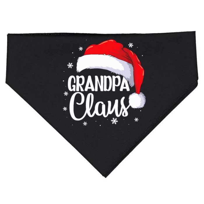 Grandpa Claus Christmas Family Pajama Santa Hat Dad Xmas USA-Made Doggie Bandana