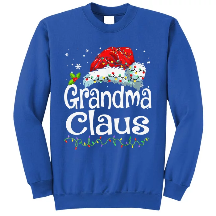 Grandma Claus Christmas Lights Family Matching Pajama Sweatshirt