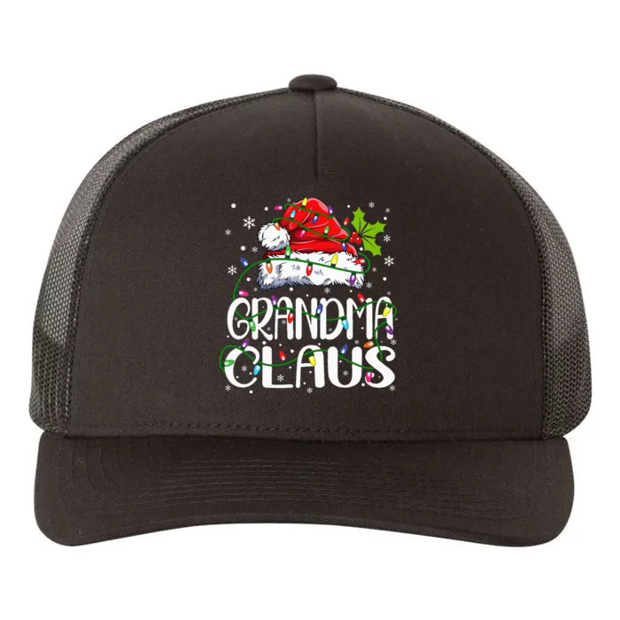 Grandma Claus Christmas Lights Pajama Family Matching Yupoong Adult 5-Panel Trucker Hat