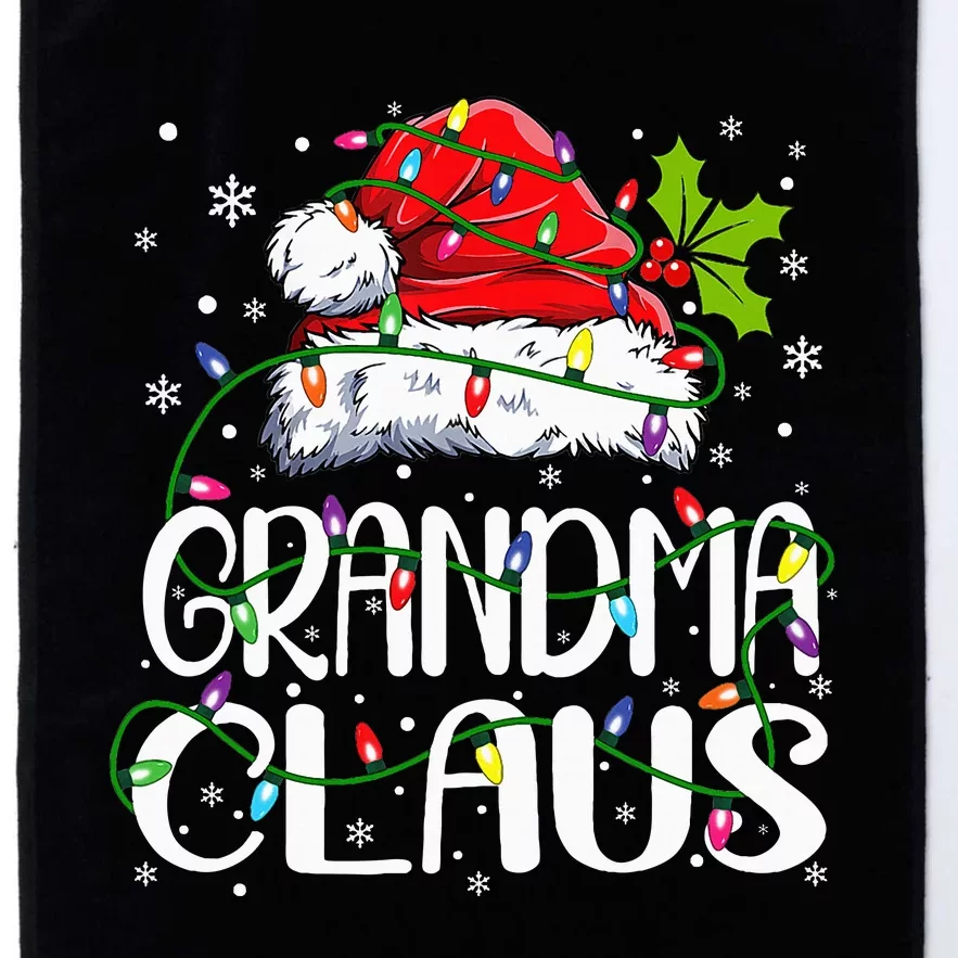 Grandma Claus Christmas Lights Pajama Family Matching Platinum Collection Golf Towel