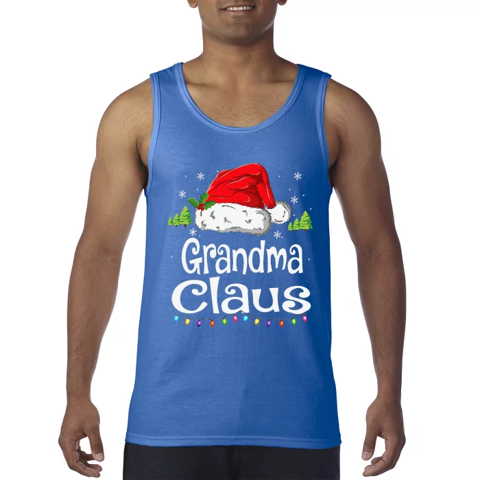 Grandma Claus Christmas Pajama Family Matching Xmas Tank Top