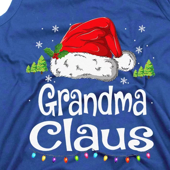 Grandma Claus Christmas Pajama Family Matching Xmas Tank Top