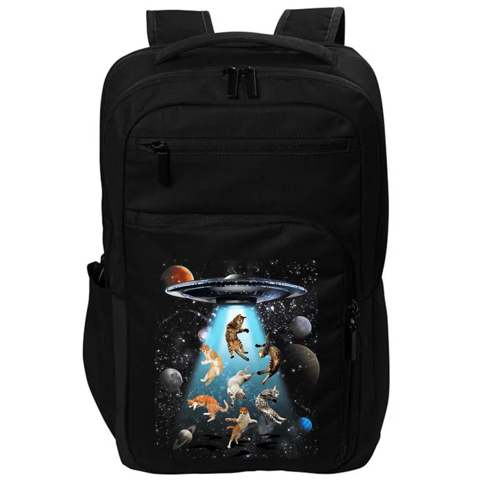 Galaxy Cat, Cat UFO, Funny Cat, Cat Graphic Impact Tech Backpack