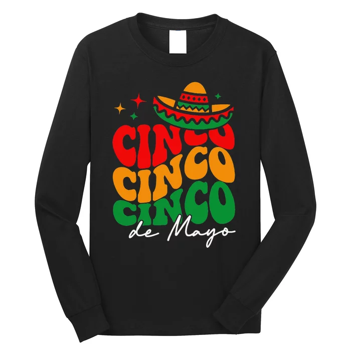 Groovy Cinco De Mayo Mexican Fiesta 5 De Mayo Long Sleeve Shirt