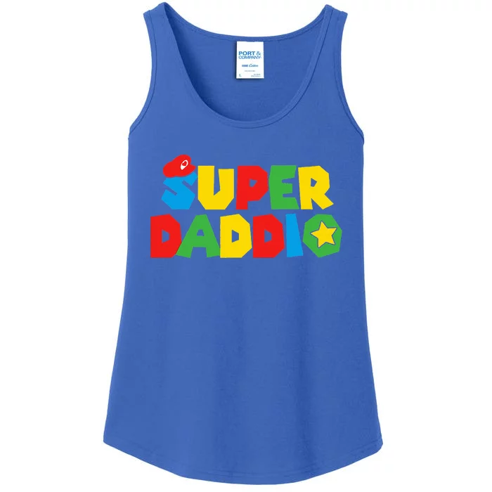 Gaming Champion Dad Humorous Father Family Match Ladies Essential Tank