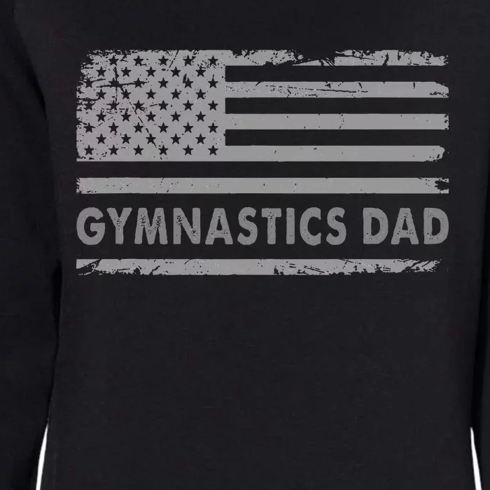 Gymnast Cheer Dad Gymnastics Dad Us Flag Gymnastic Lover Womens California Wash Sweatshirt