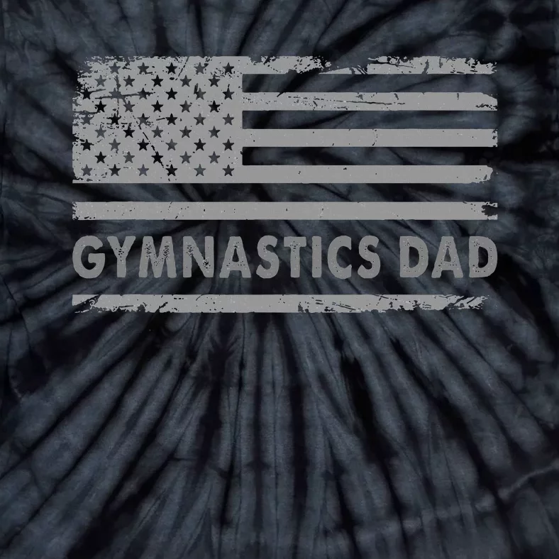 Gymnast Cheer Dad Gymnastics Dad Us Flag Gymnastic Lover Tie-Dye T-Shirt