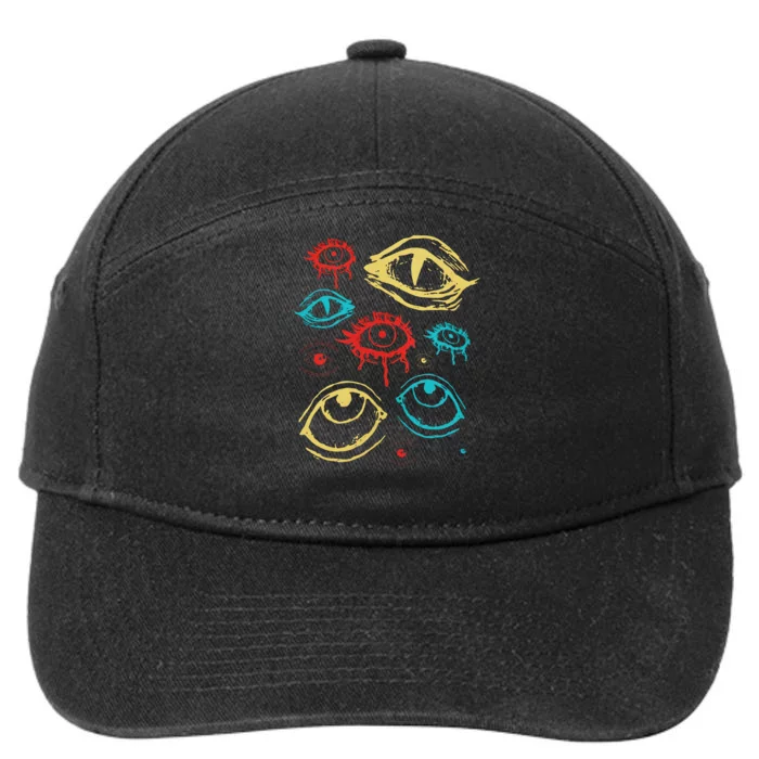 Grunge Clowncore Dreamcore Weirdcore Mall Goth 7-Panel Snapback Hat