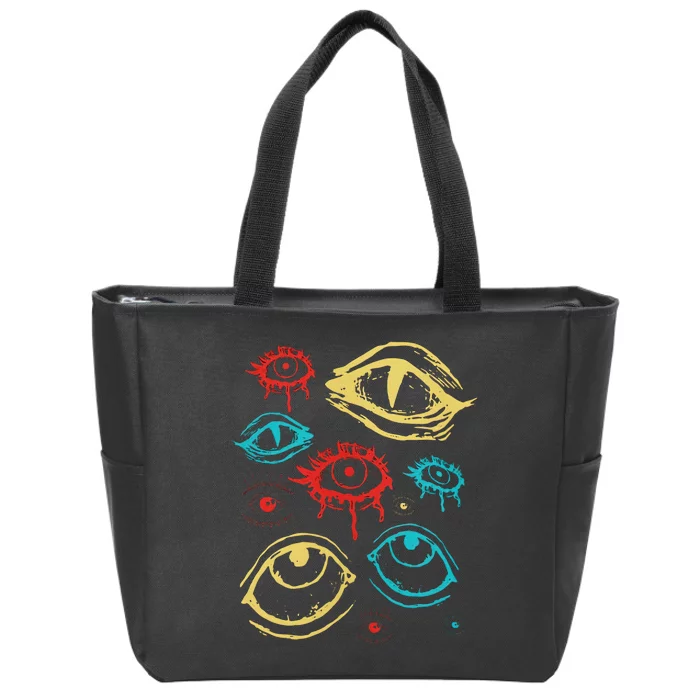 Grunge Clowncore Dreamcore Weirdcore Mall Goth Zip Tote Bag