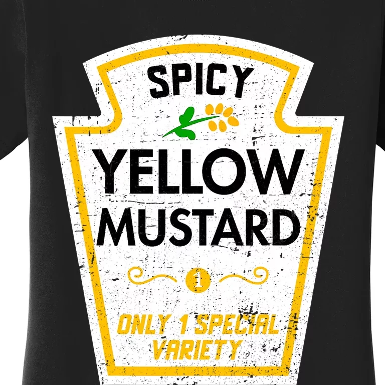 Group Condiments Diy Halloween Costume Funny Yellow Mustard Women's T-Shirt