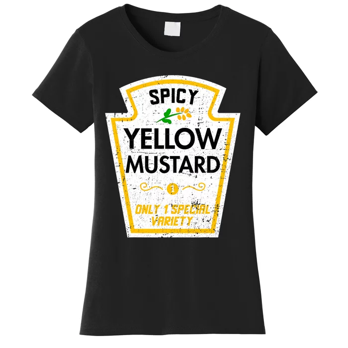 Group Condiments Diy Halloween Costume Funny Yellow Mustard Women's T-Shirt