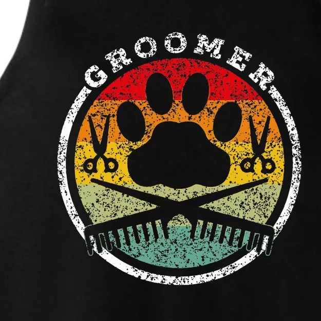 Groomer Cute Dogs Dog Grooming Ladies Tri-Blend Wicking Tank