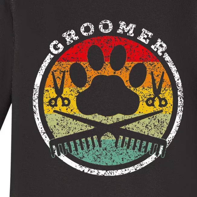 Groomer Cute Dogs Dog Grooming Baby Long Sleeve Bodysuit