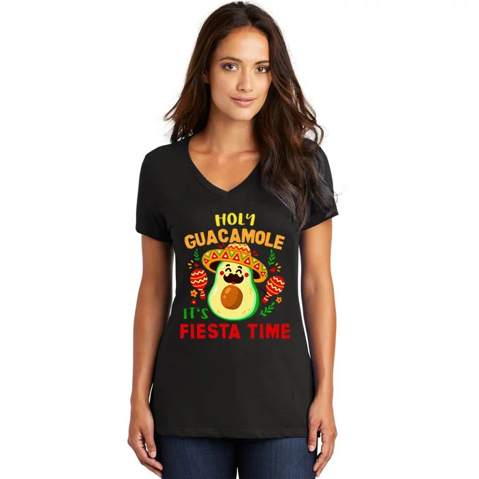 Guacamole Cinco De Mayo Mexican Fiesta Women's V-Neck T-Shirt