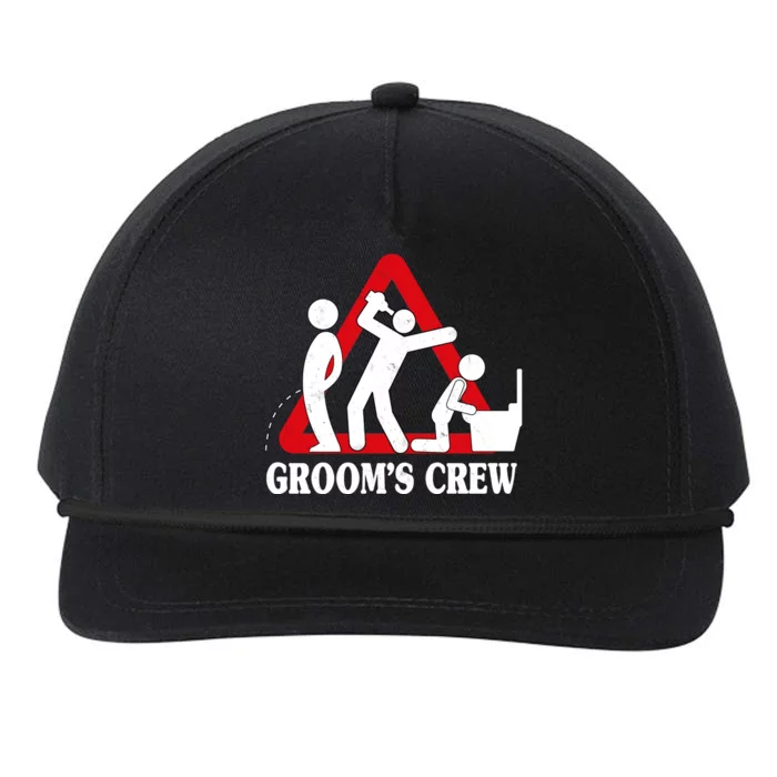 Grooms Crew Drunk Bachelor Party Snapback Five-Panel Rope Hat