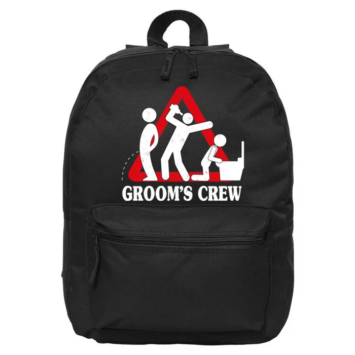 Grooms Crew Drunk Bachelor Party 16 in Basic Backpack