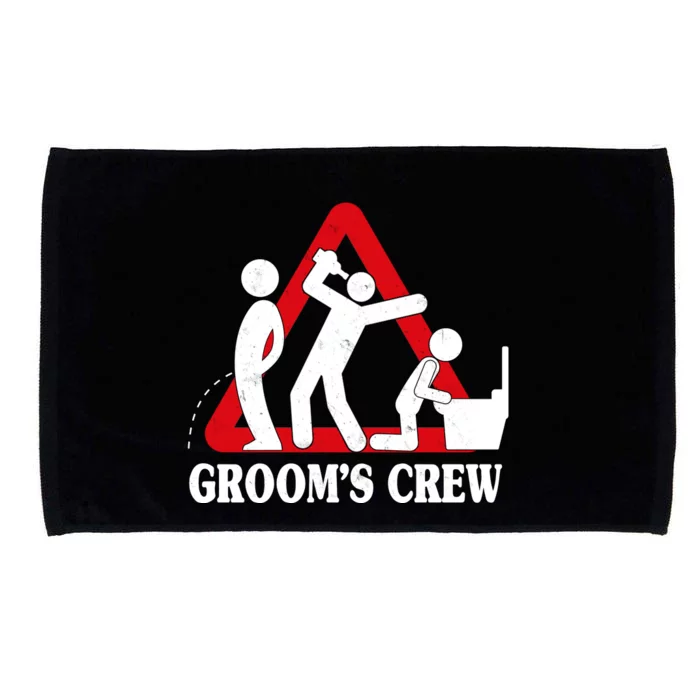 Grooms Crew Drunk Bachelor Party Microfiber Hand Towel