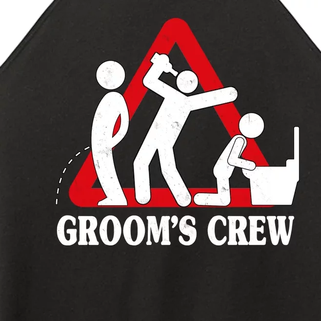 Grooms Crew Drunk Bachelor Party Women’s Perfect Tri Rocker Tank