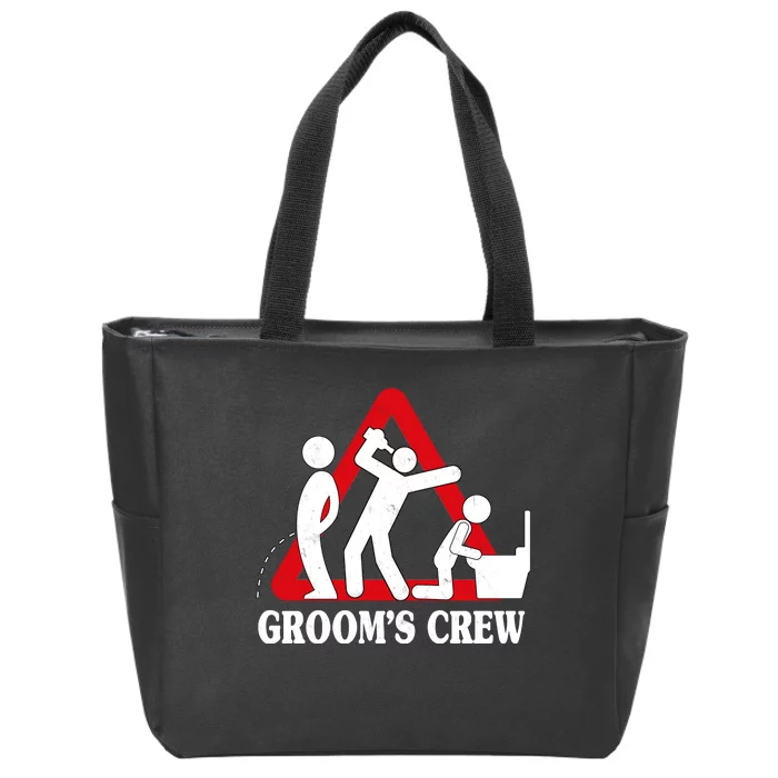 Grooms Crew Drunk Bachelor Party Zip Tote Bag