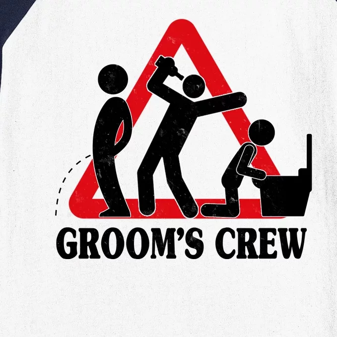 Grooms Crew Drunk Bachelor Party Baseball Sleeve Shirt