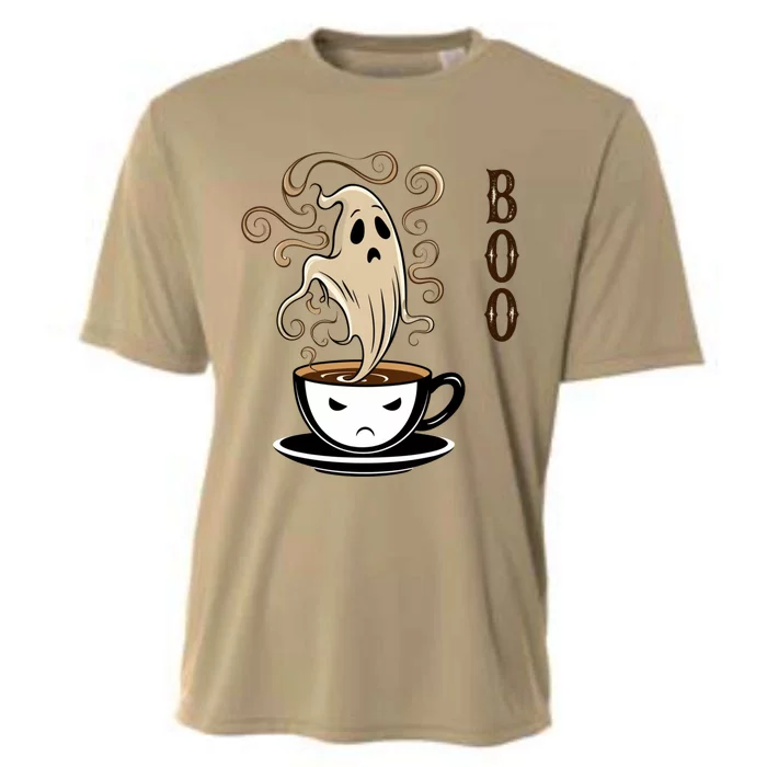 Ghostly Coffee Delight Vintage Style Cooling Performance Crew T-Shirt