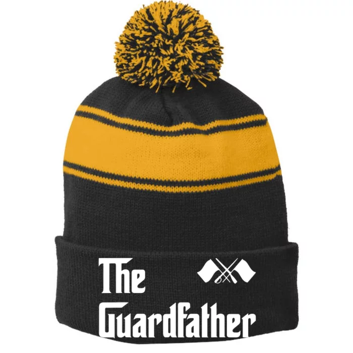 Guardfather Color Dad Gift Stripe Pom Pom Beanie