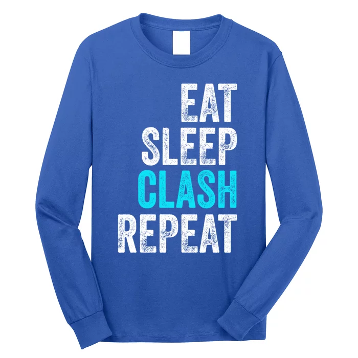 Gaming Clan Eat Sleep Clash Repeat Clans Vintage Great Gift Long Sleeve Shirt