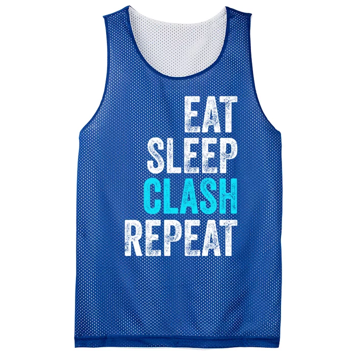 Gaming Clan Eat Sleep Clash Repeat Clans Vintage Great Gift Mesh Reversible Basketball Jersey Tank