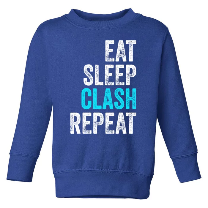 Gaming Clan Eat Sleep Clash Repeat Clans Vintage Great Gift Toddler Sweatshirt