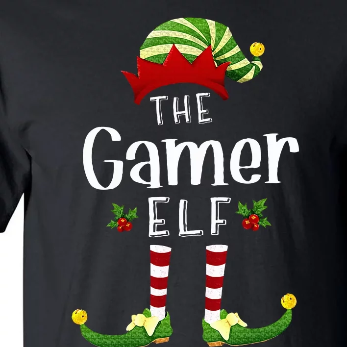 Gamer Christmas Elf Matching Pajama XMas Party Tall T-Shirt