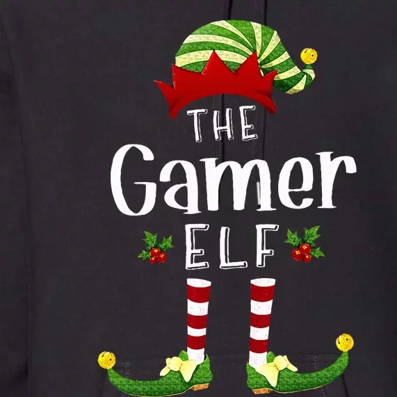 Gamer Christmas Elf Matching Pajama XMas Party Premium Hoodie