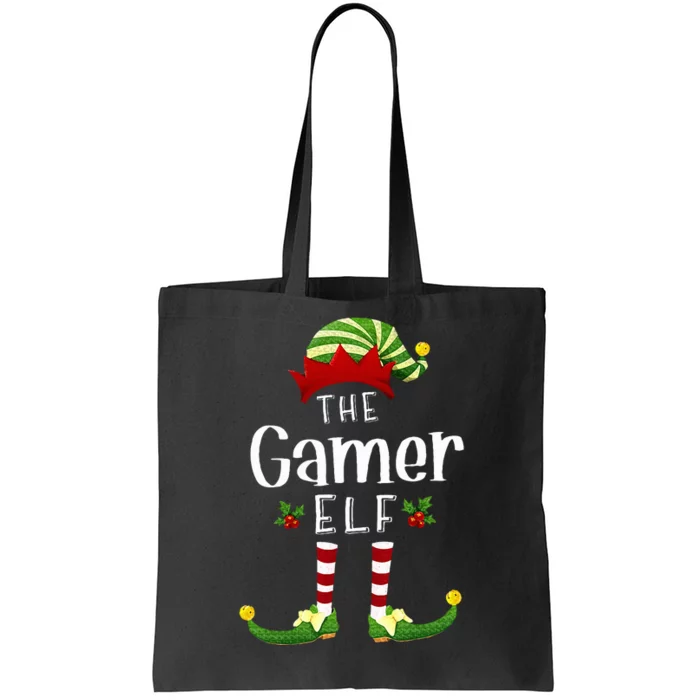 Gamer Christmas Elf Matching Pajama XMas Party Tote Bag