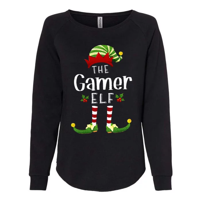 Gamer Christmas Elf Matching Pajama XMas Party Womens California Wash Sweatshirt