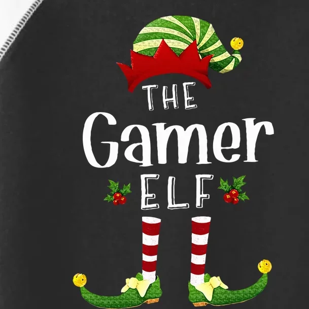 Gamer Christmas Elf Matching Pajama XMas Party Toddler Fine Jersey T-Shirt