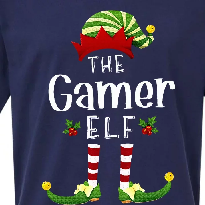 Gamer Christmas Elf Matching Pajama XMas Party Sueded Cloud Jersey T-Shirt