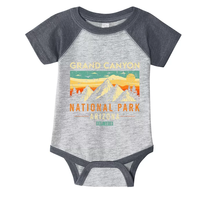 Grand Canyon Est 1919 Arizona Vintage Retro National Park Infant Baby Jersey Bodysuit