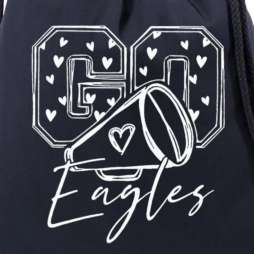 Go Cheer Eagles Design Gift Drawstring Bag