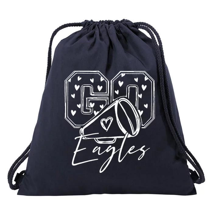 Go Cheer Eagles Design Gift Drawstring Bag