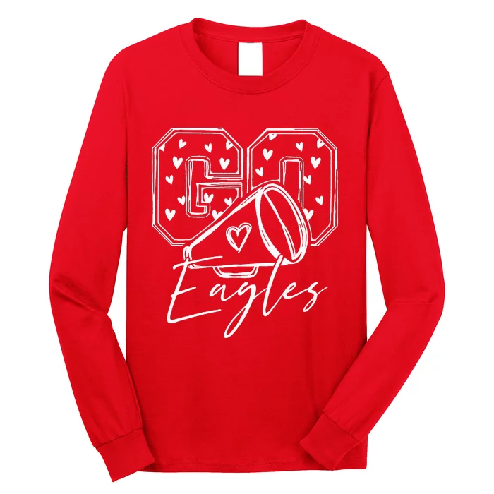 Go Cheer Eagles Design Gift Long Sleeve Shirt