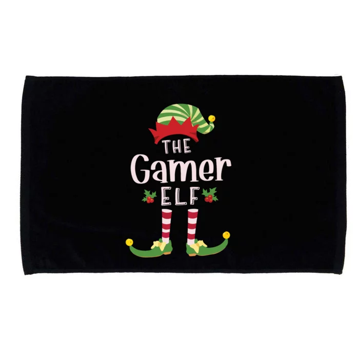 Gamer Christmas Elf Matching Pajama Xmas Party Microfiber Hand Towel