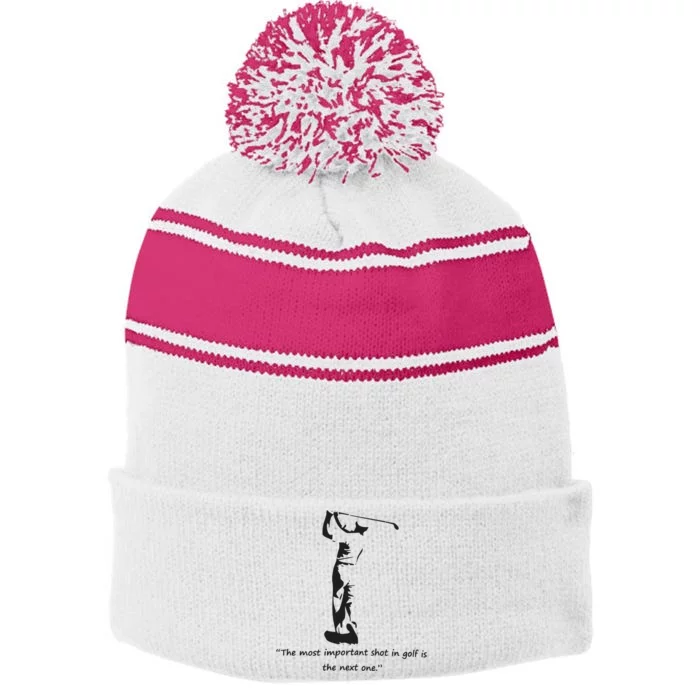 Golf Citation Essentielle De Ben Hogan Stripe Pom Pom Beanie