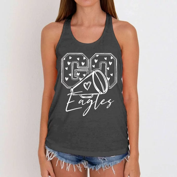 Go Cheer Eagles Design Gift Women's Knotted Racerback Tank