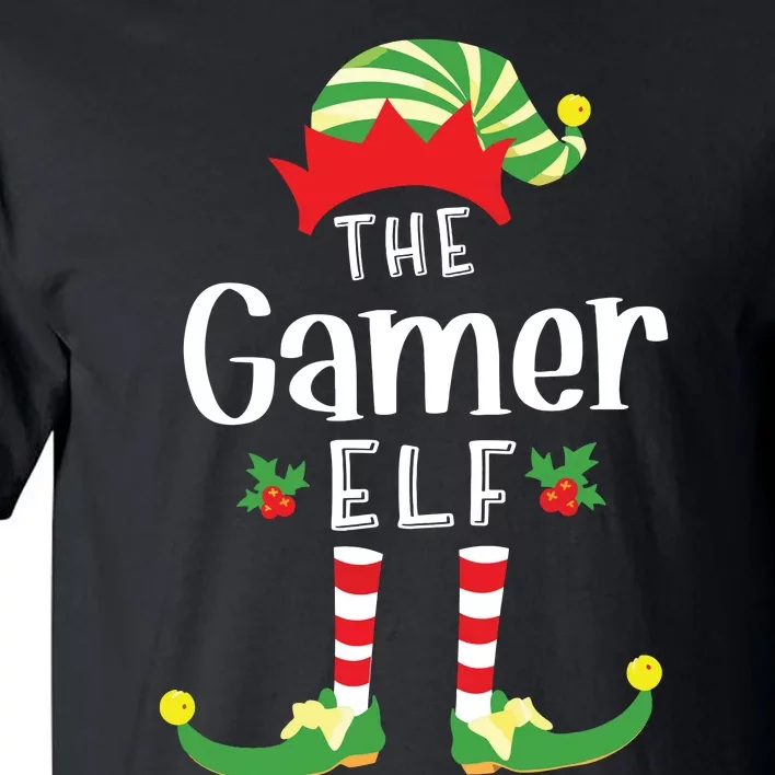 Gamer Christmas Elf Matching Pajama Xmas Party Tall T-Shirt